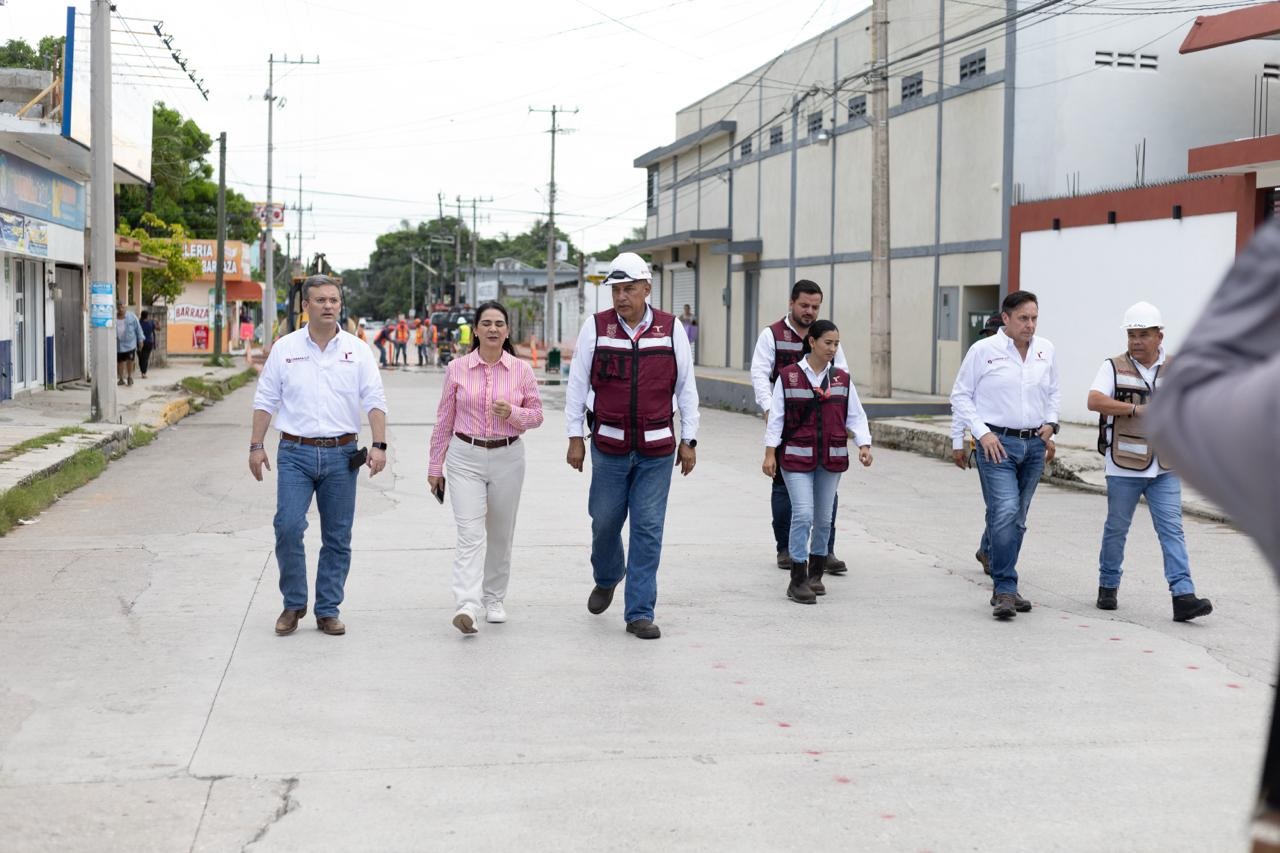 COMAPA Sur y Ayuntamiento de Tampico supervisan zonas afectadas por socavones tras las recientes lluvias