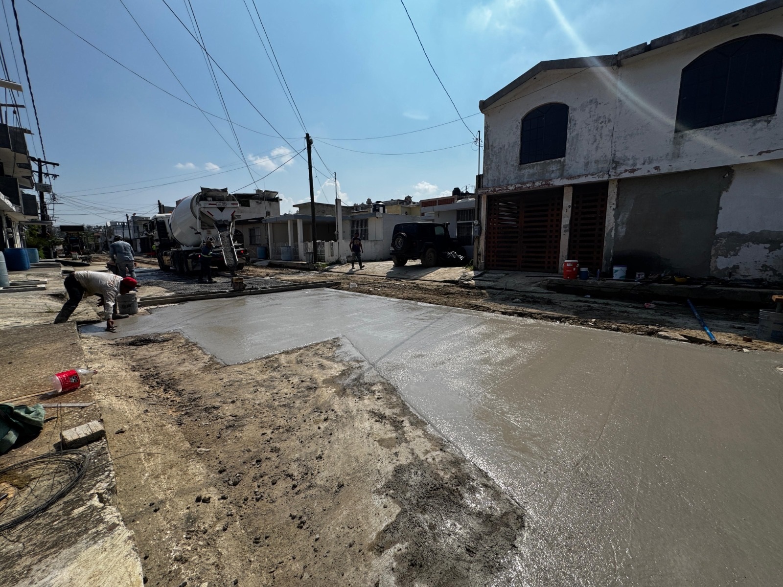 Cumple COMAPA SUR con la reposición de pavimentos tras obras hidrosanitarias