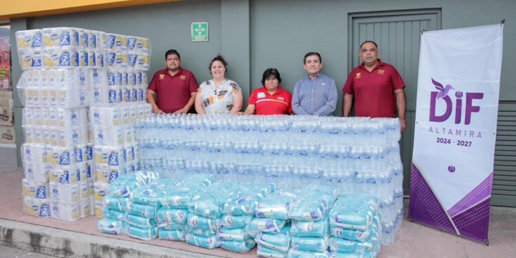 Suma esfuerzos iniciativa privada con DIF Altamira en favor de afectados por lluvias