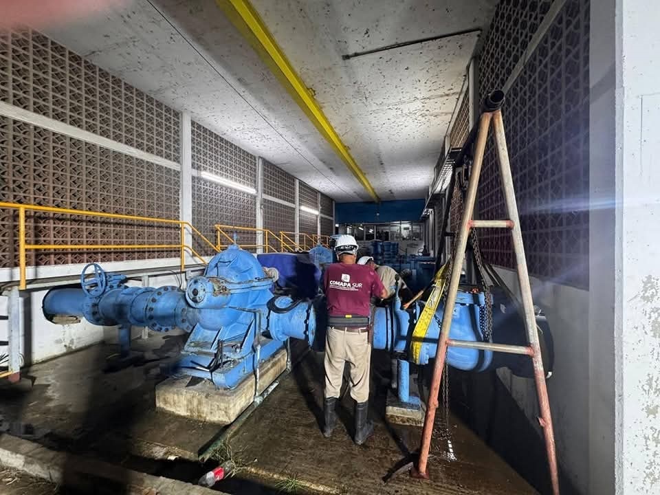 Interconexión hidráulica en Laguna de la Puerta, una acción clave de COMAPA SUR durante 2025