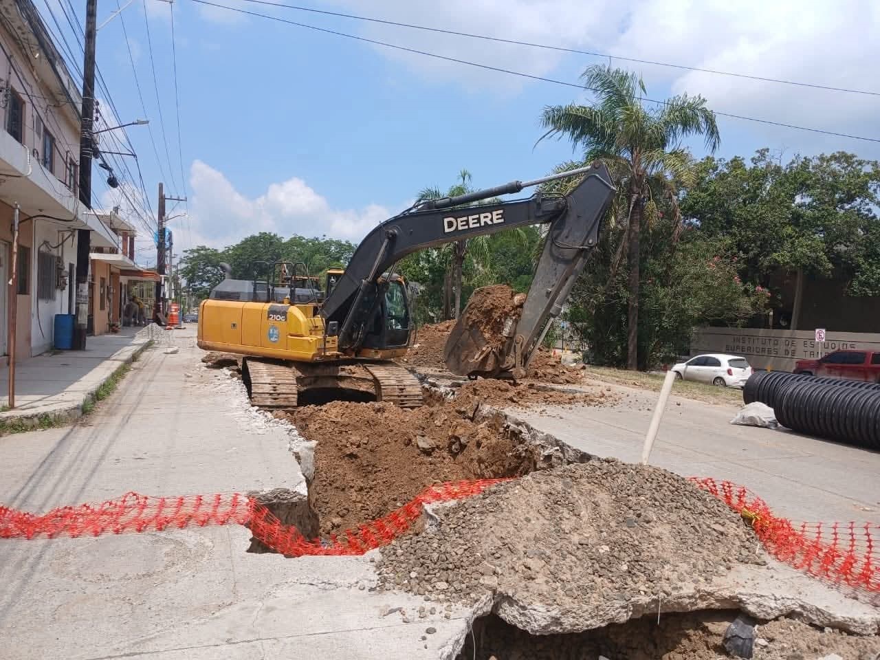 Rehabilitación de colector sanitario en la zona norte de Tampico, acción destacada de COMAPA SUR en 2025
