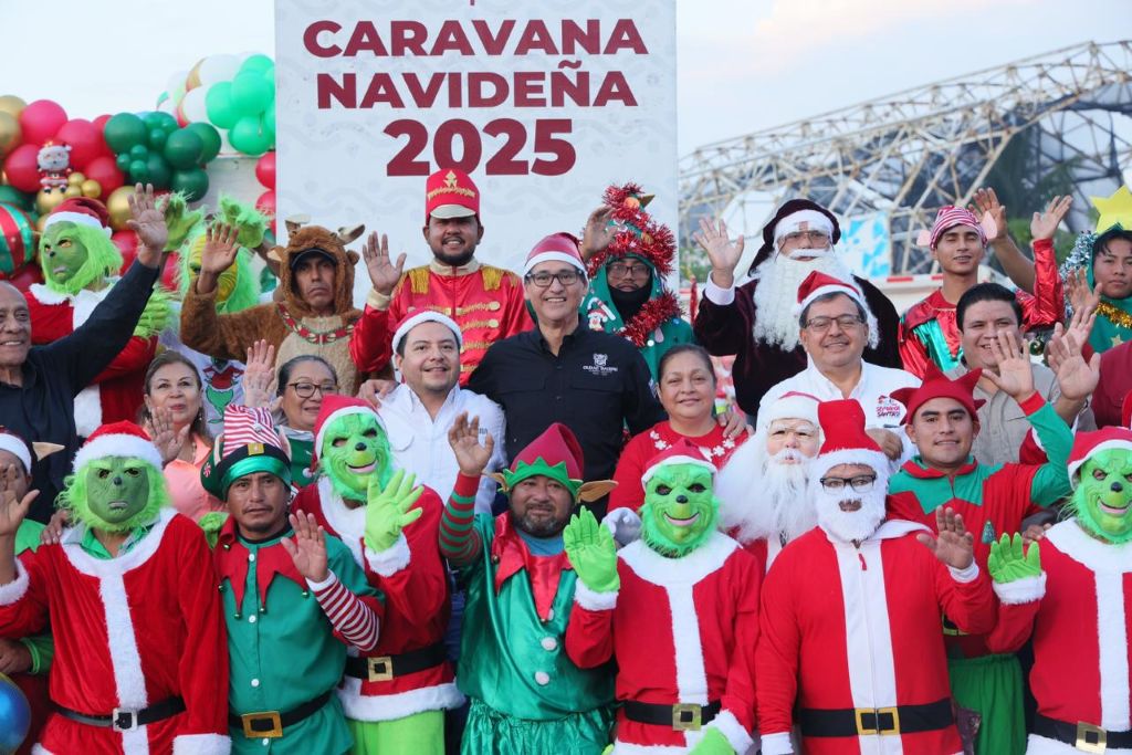 Tradicional caravana navideña del SUTSHA llevan alegría en la ciudad