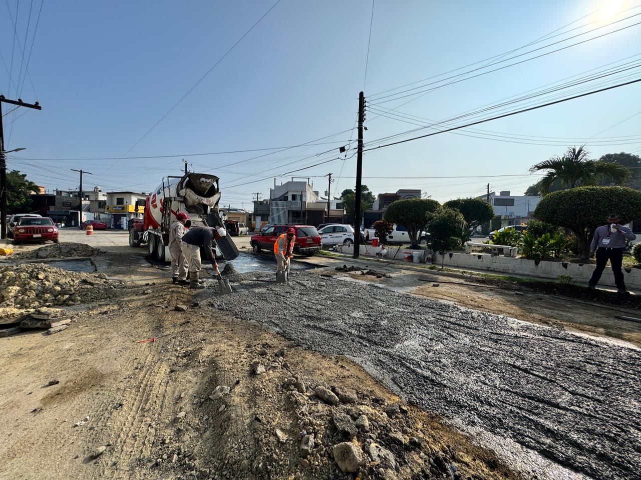 COMAPA SUR realiza reposición de pavimento tras trabajos de drenaje en amplio sector