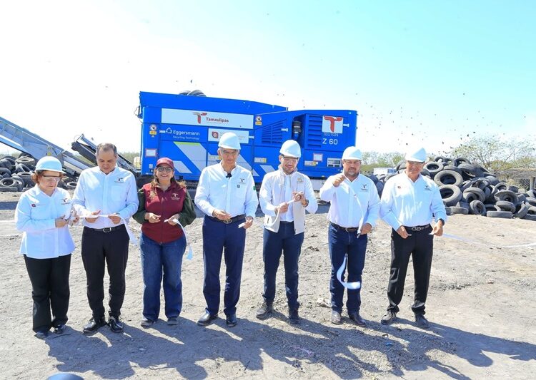 Pone en marcha Américo planta trituradora de neumáticos en Matamoros