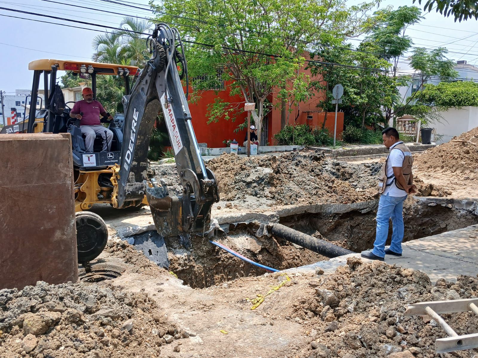 Comapa Sur rehabilita red sanitaria en importante sector de Ciudad Madero