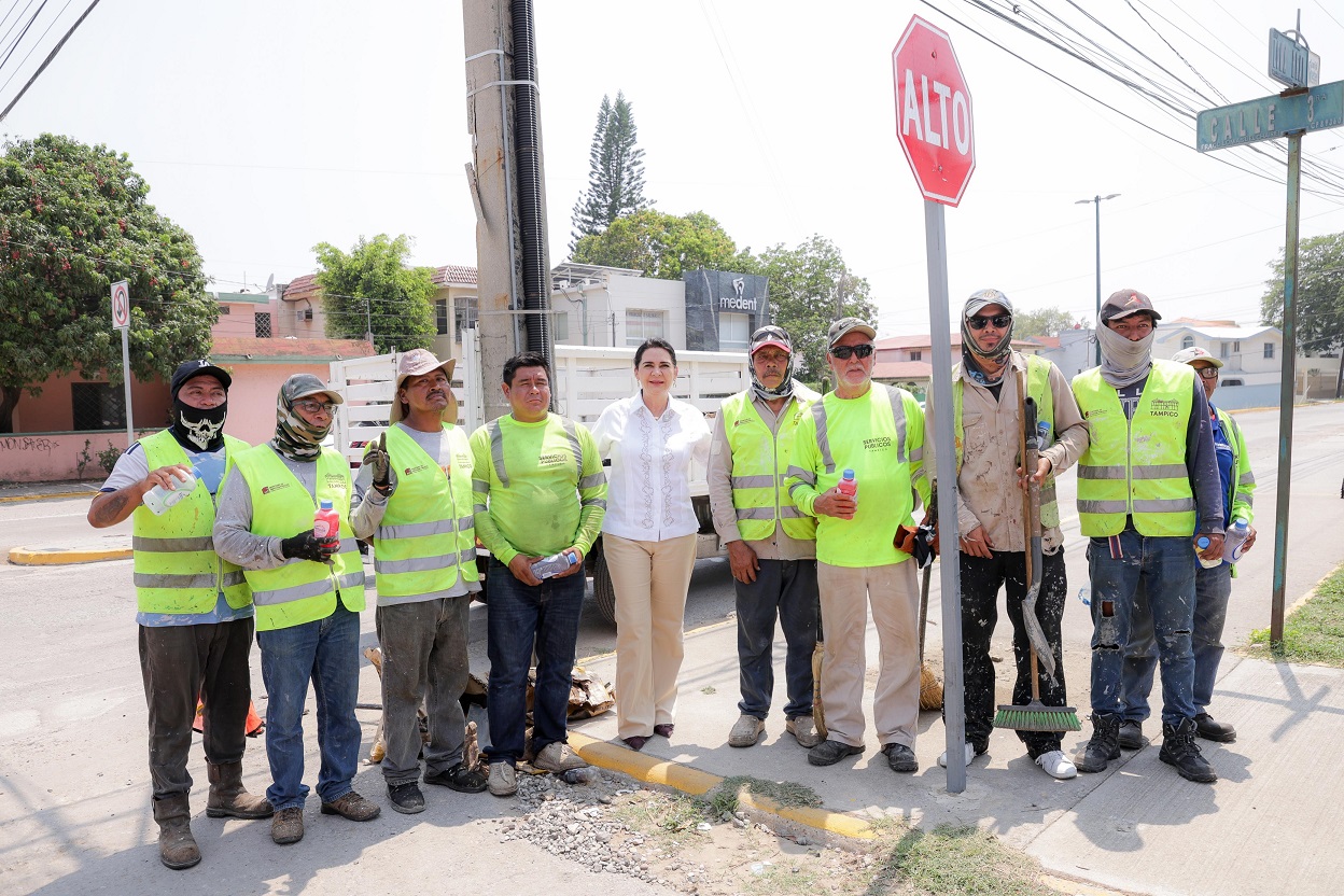 Programa “VAcheando” mejora vialidades en colonias de Tampico bajo gestión de Mónica Villarreal